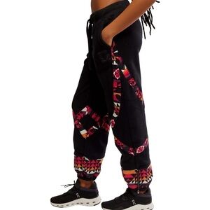 Free People FP Movement Snow Flow Joggers in Black Combo NWT size L